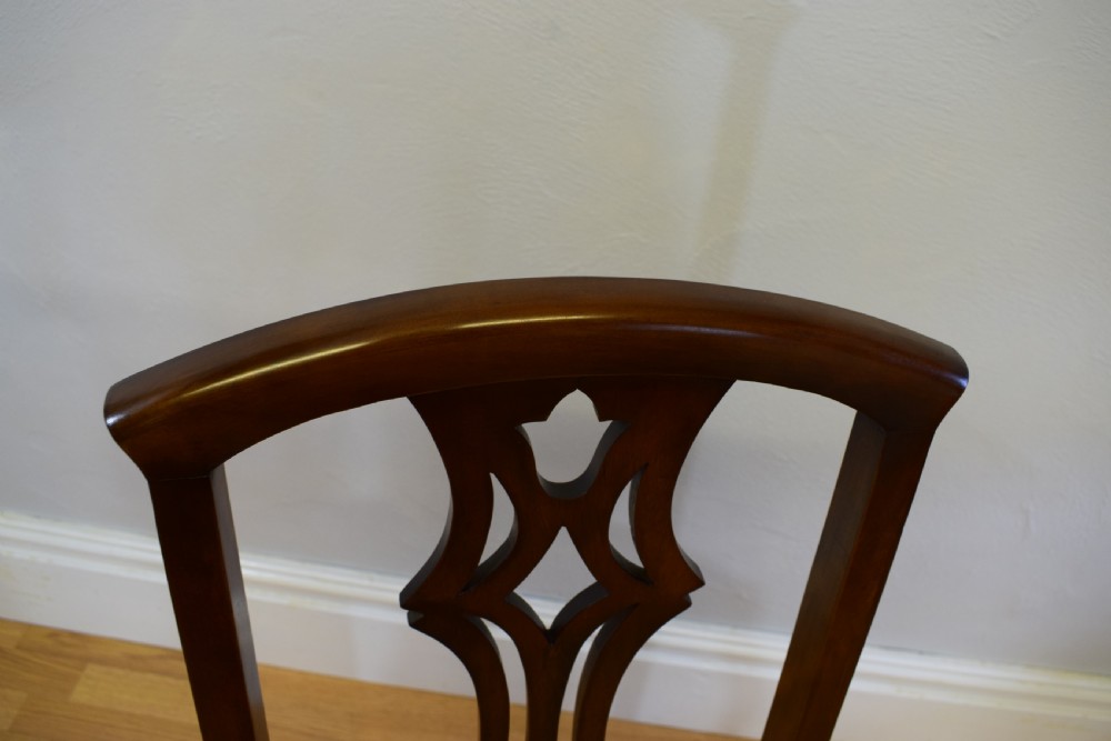 Antique Set of 4 Late Victorian High Back Dinning Chairs View XI
