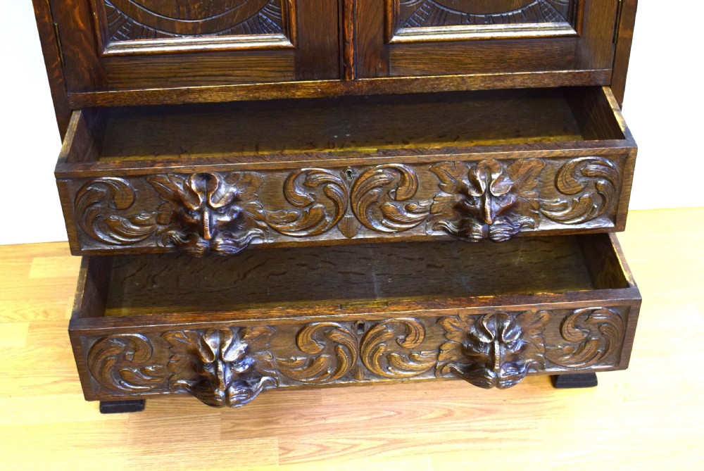 Antique Oak Cupboard View XI