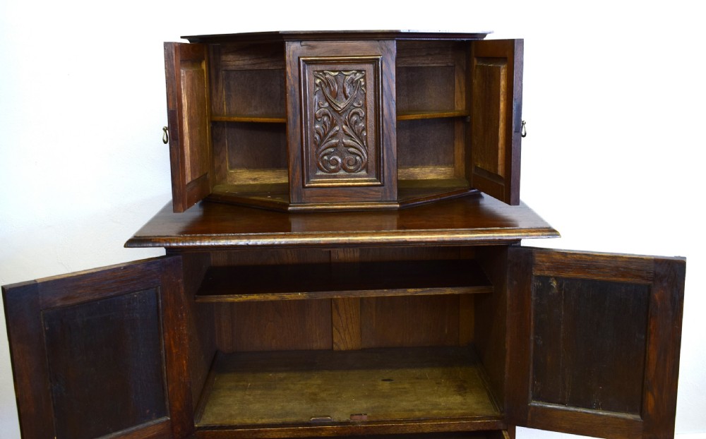 Antique Oak Cupboard View XIII