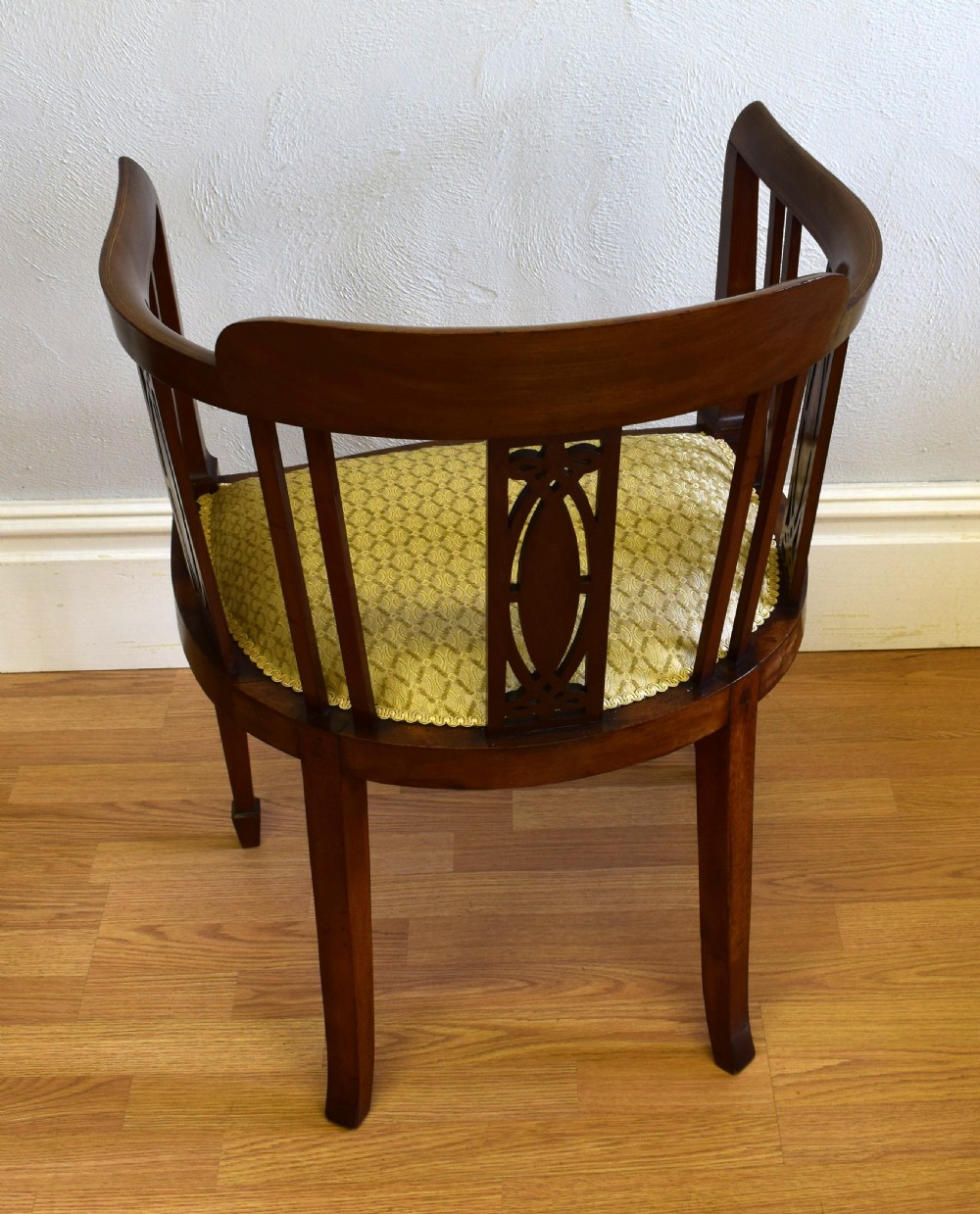 Edwardian Inlaid Tub Arm Chair View VIII