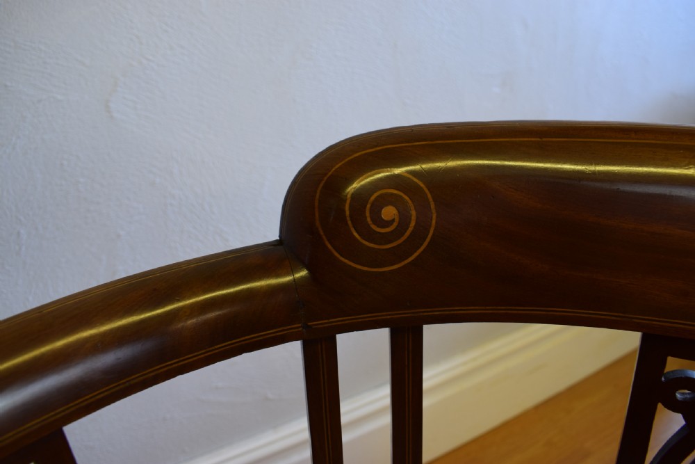 Edwardian Inlaid Tub Arm Chair View X
