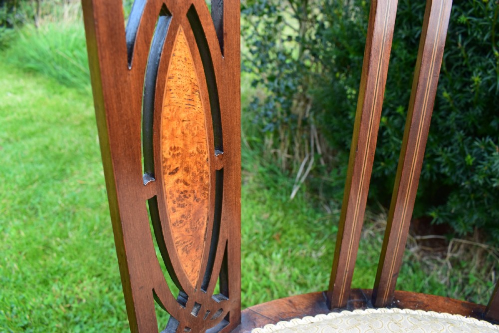 Edwardian Inlaid Tub Arm Chair View XIV