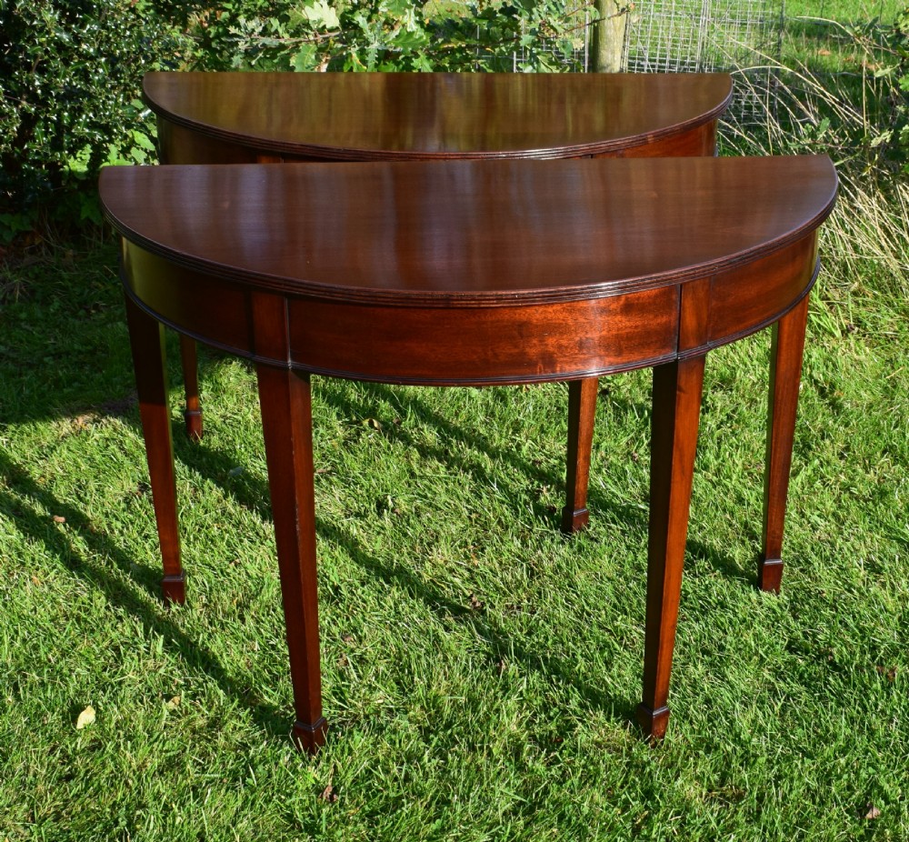 Pair of Demi-Lune Console Tables View VII