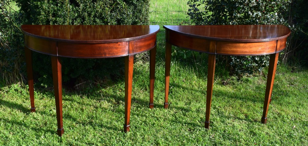 Pair of Demi-Lune Console Tables View XI