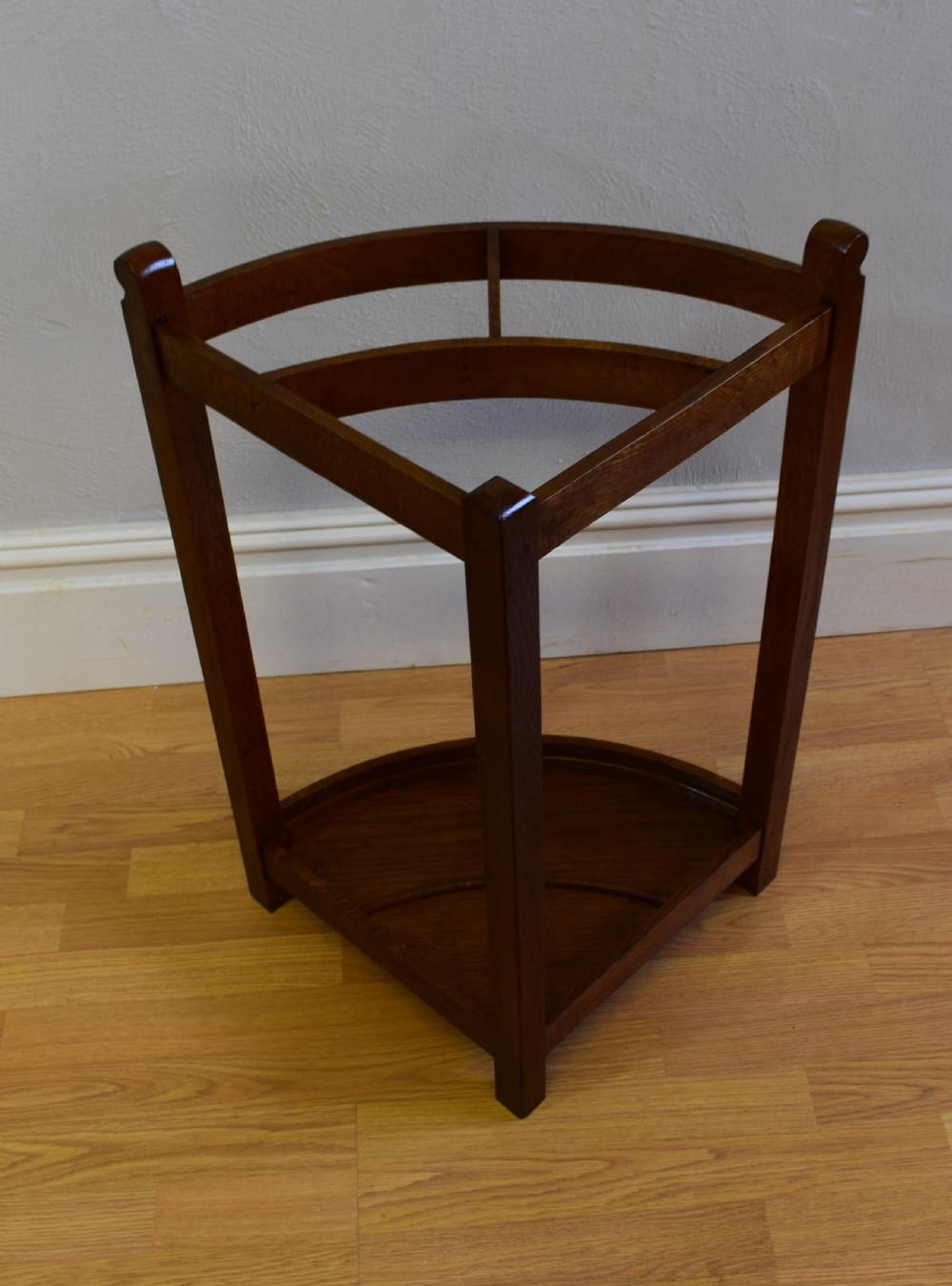 Arts & Crafts Oak Stick Stand View VII