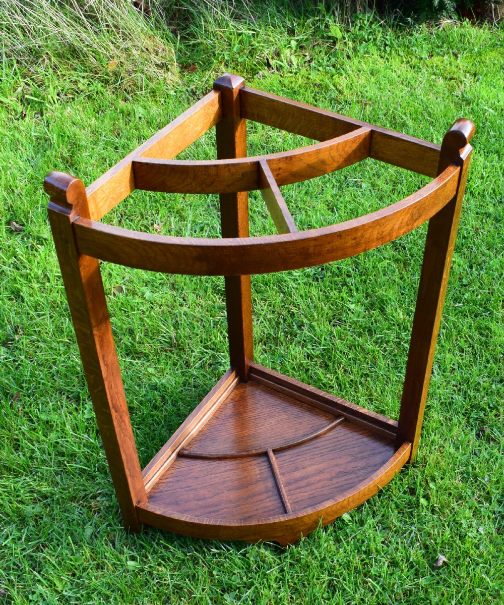 Arts & Crafts Oak Stick Stand View XI