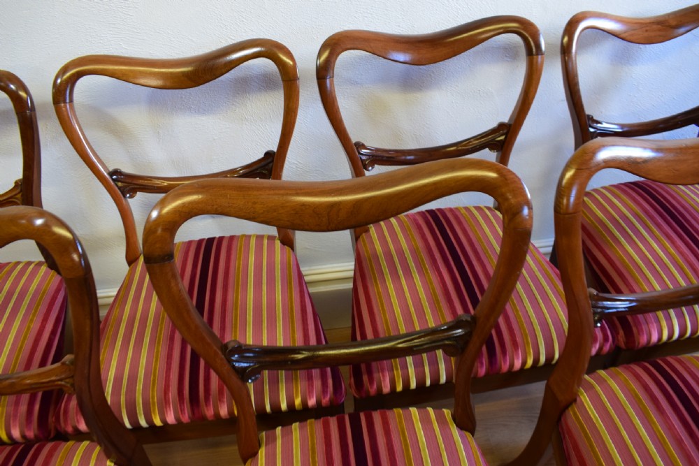 Antique English Regency Period Set of Rosewood Dinning Chairs View II
