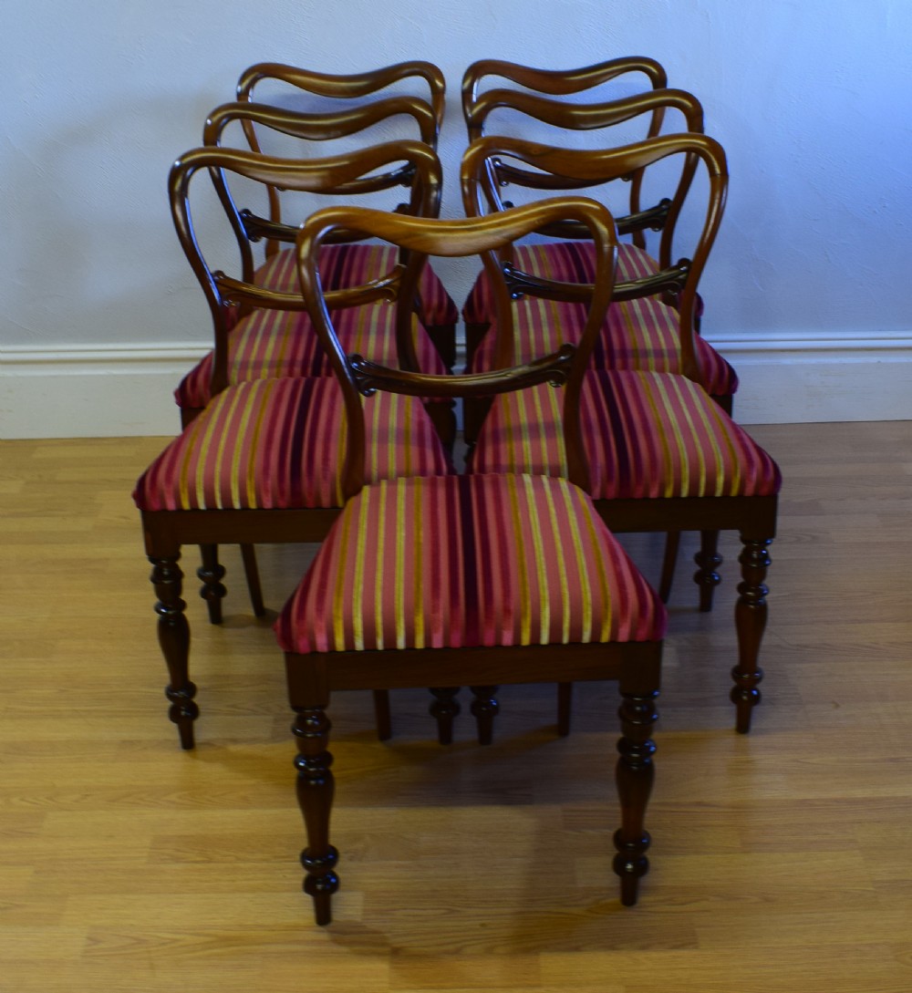 Antique English Regency Period Set of Rosewood Dinning Chairs View V