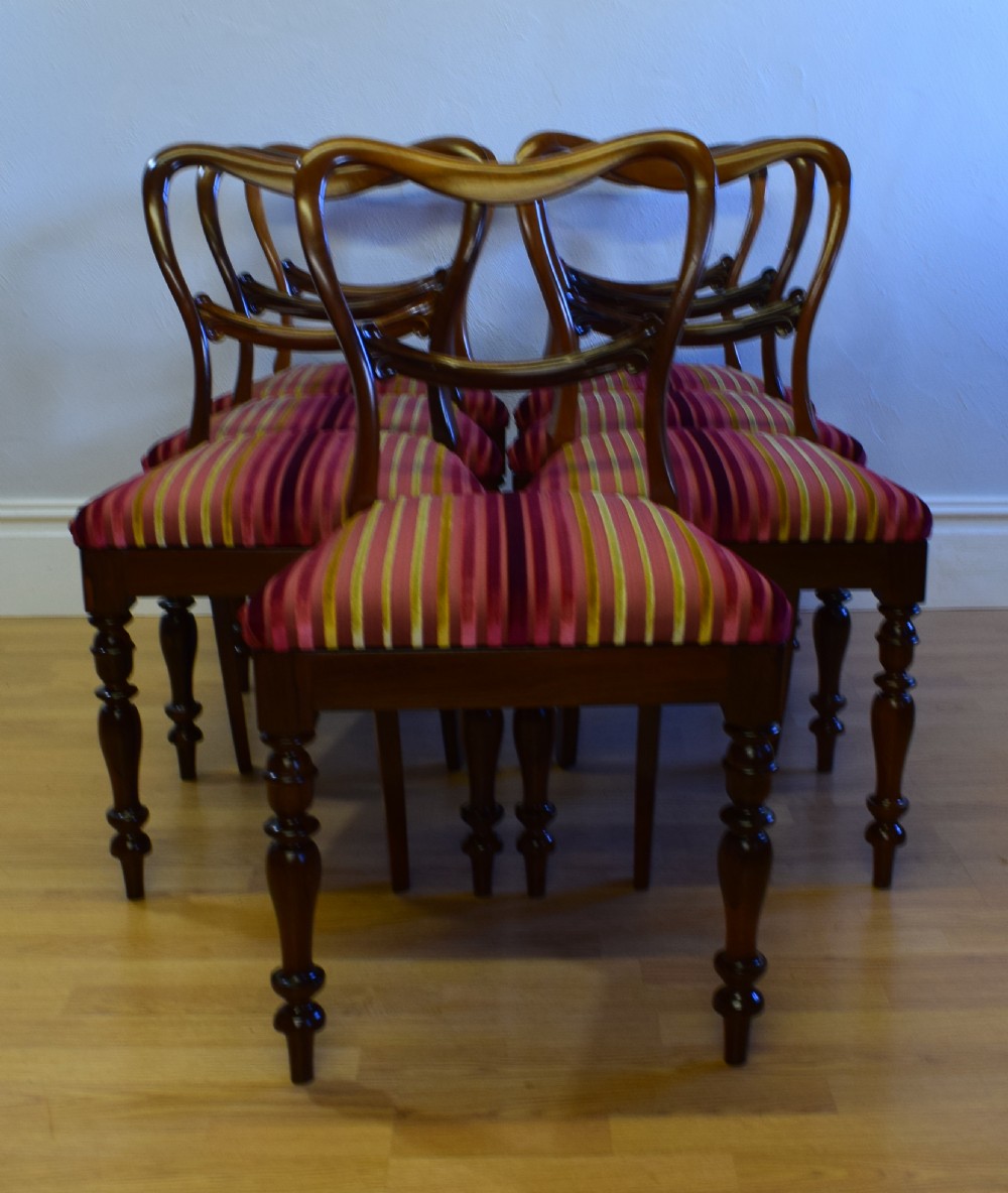 Antique English Regency Period Set of Rosewood Dinning Chairs View VI