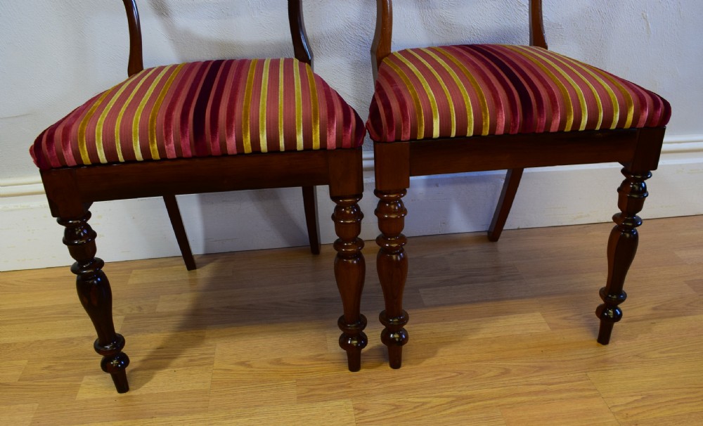 Antique English Regency Period Set of Rosewood Dinning Chairs View VII