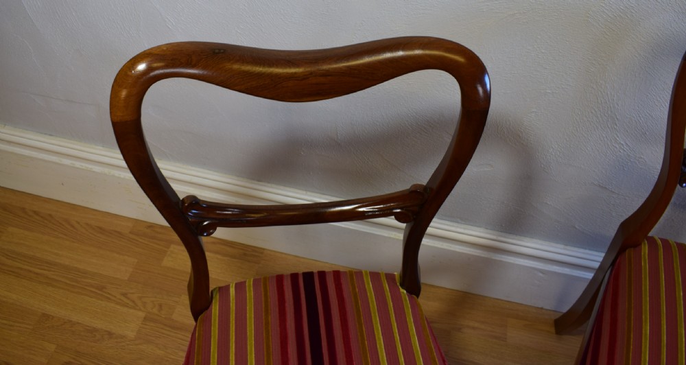 Antique English Regency Period Set of Rosewood Dinning Chairs View IX