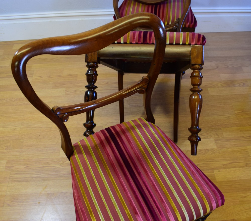 Antique English Regency Period Set of Rosewood Dinning Chairs View XI