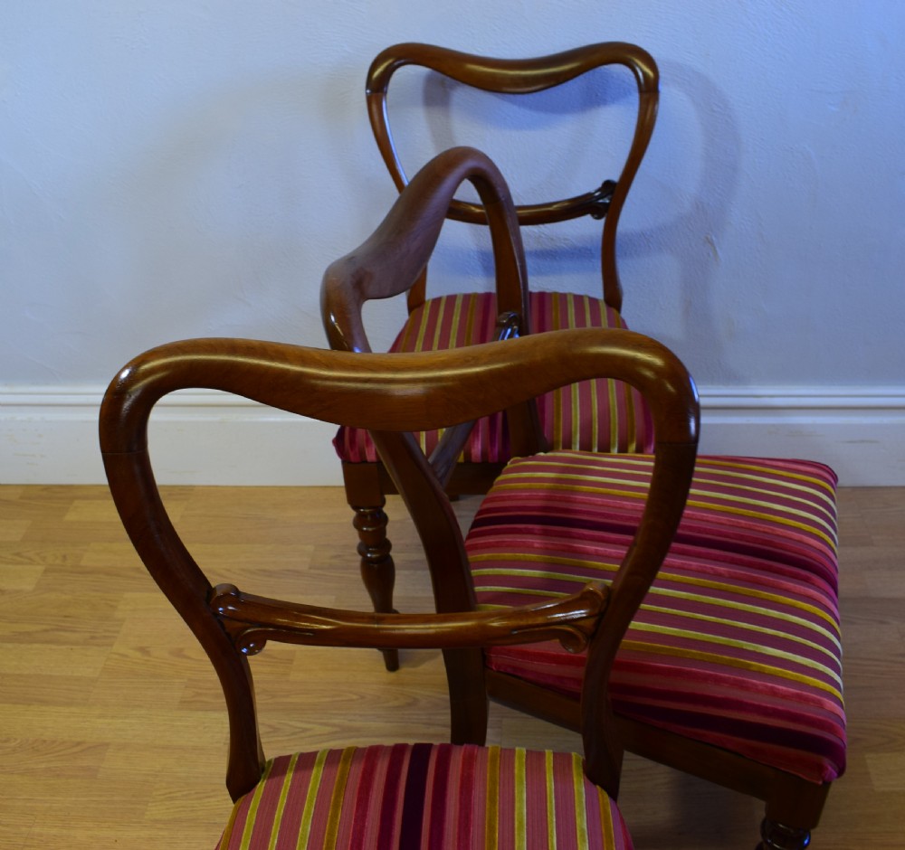 Antique English Regency Period Set of Rosewood Dinning Chairs View XII