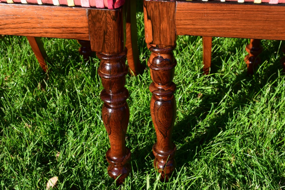 Antique English Regency Period Set of Rosewood Dinning Chairs View XIII