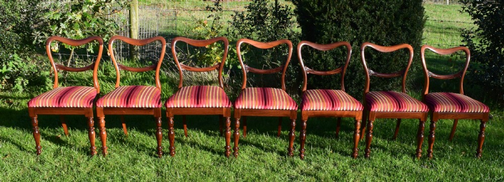 Antique English Regency Period Set of Rosewood Dinning Chairs View XVII