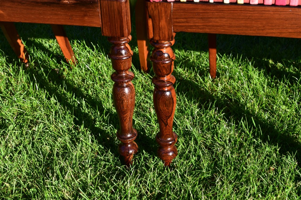 Antique English Regency Period Set of Rosewood Dinning Chairs View XVIII