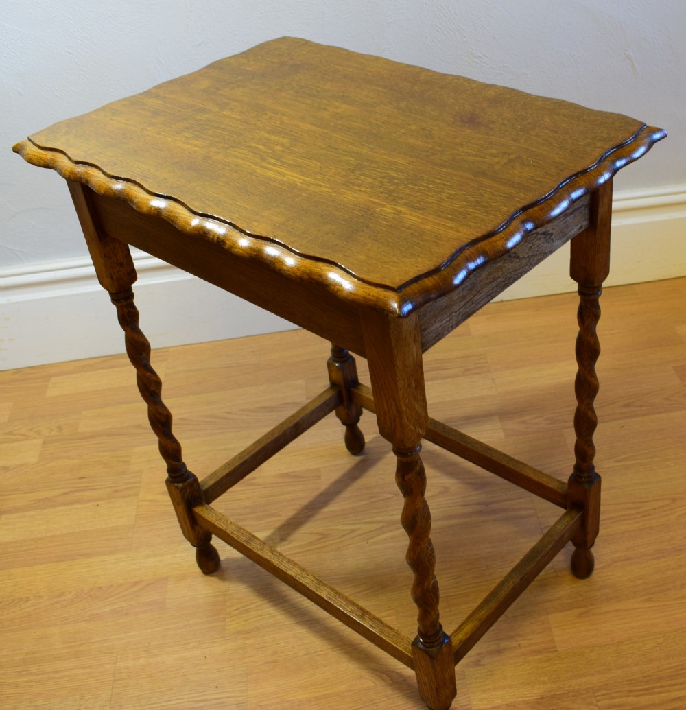 Antique Oak Side Table View II