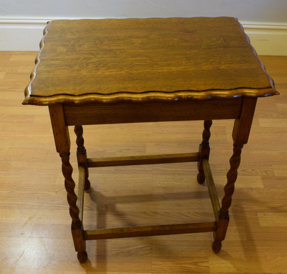 Antique Oak Side Table View III