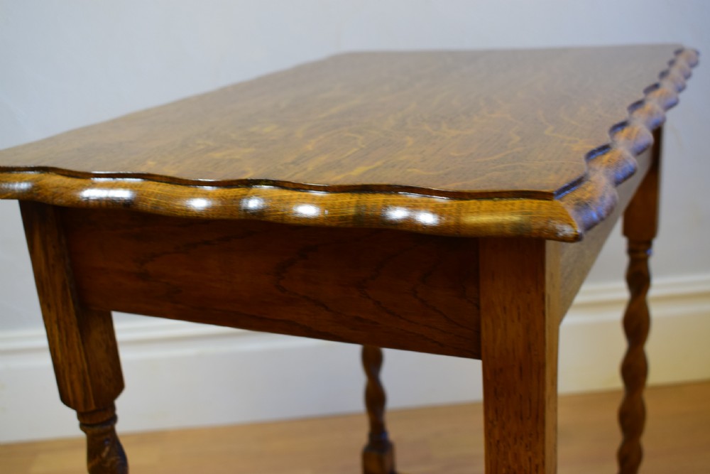 Antique Oak Side Table View V