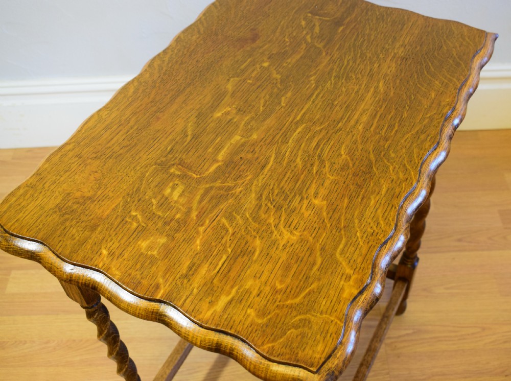 Antique Oak Side Table View VI