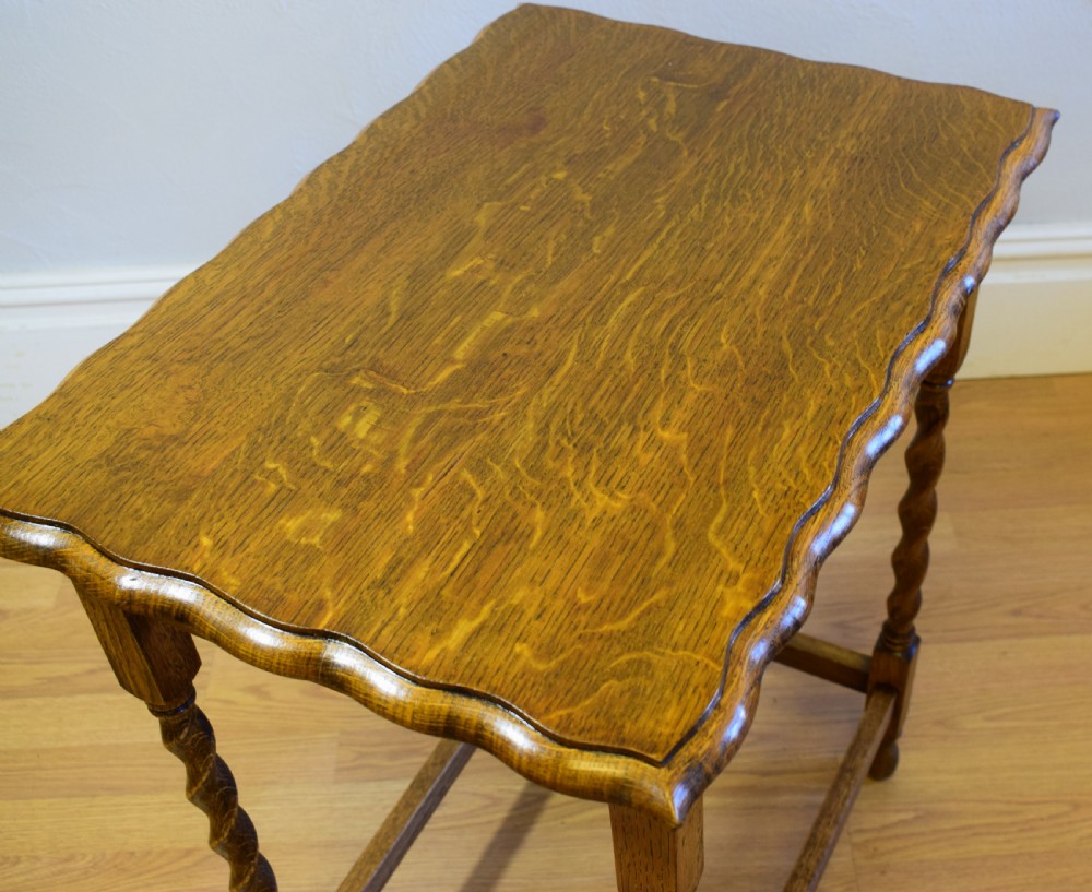 Antique Oak Side Table View XV