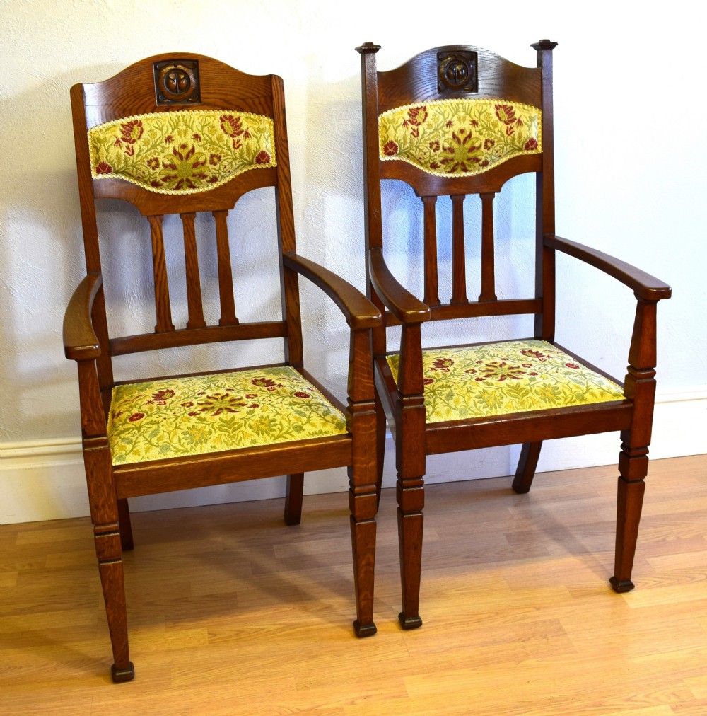 Pair of Arts & Crafts Arm Chairs