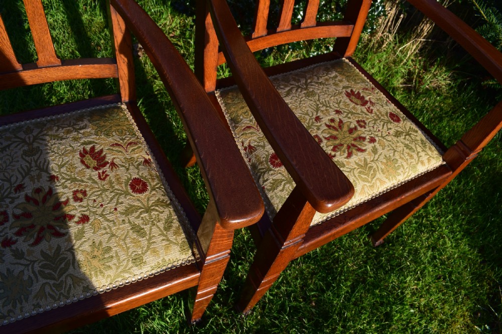 Pair of Arts & Crafts Arm Chairs View XIII