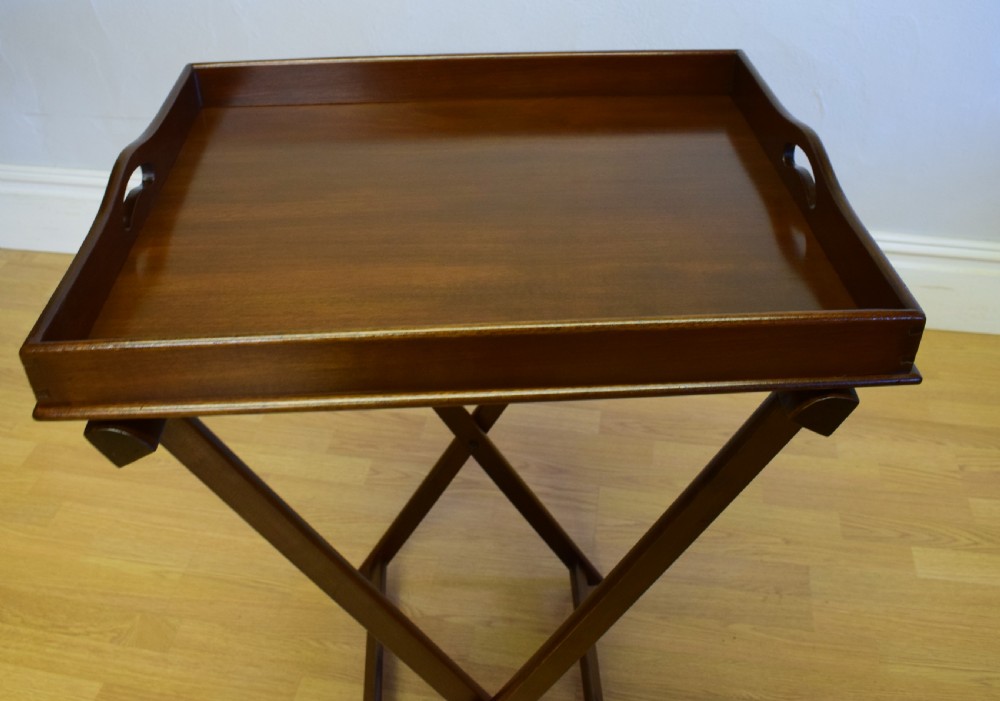 Antique Butlers Tray On Stand View II