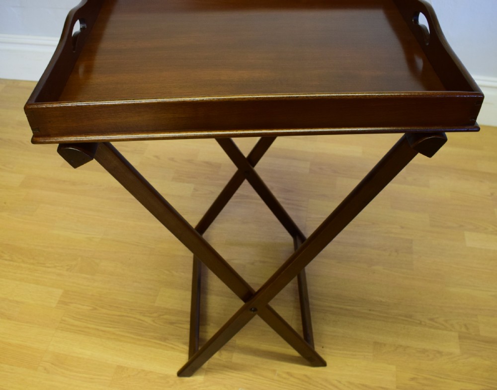 Antique Butlers Tray On Stand View III