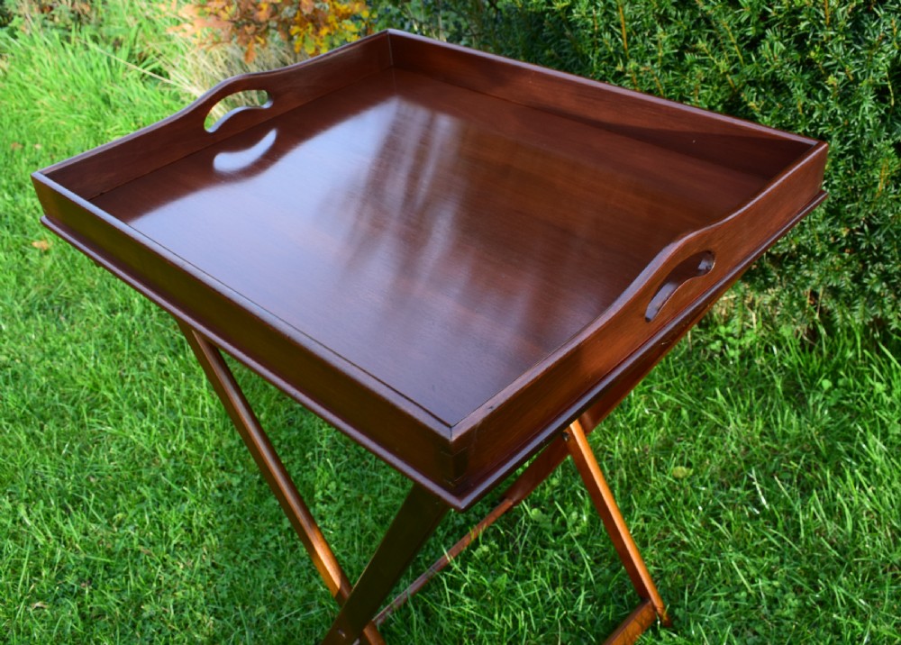 Antique Butlers Tray On Stand View IV