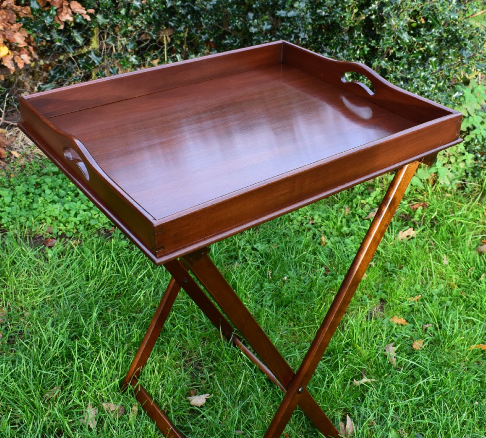 Antique Butlers Tray On Stand View V