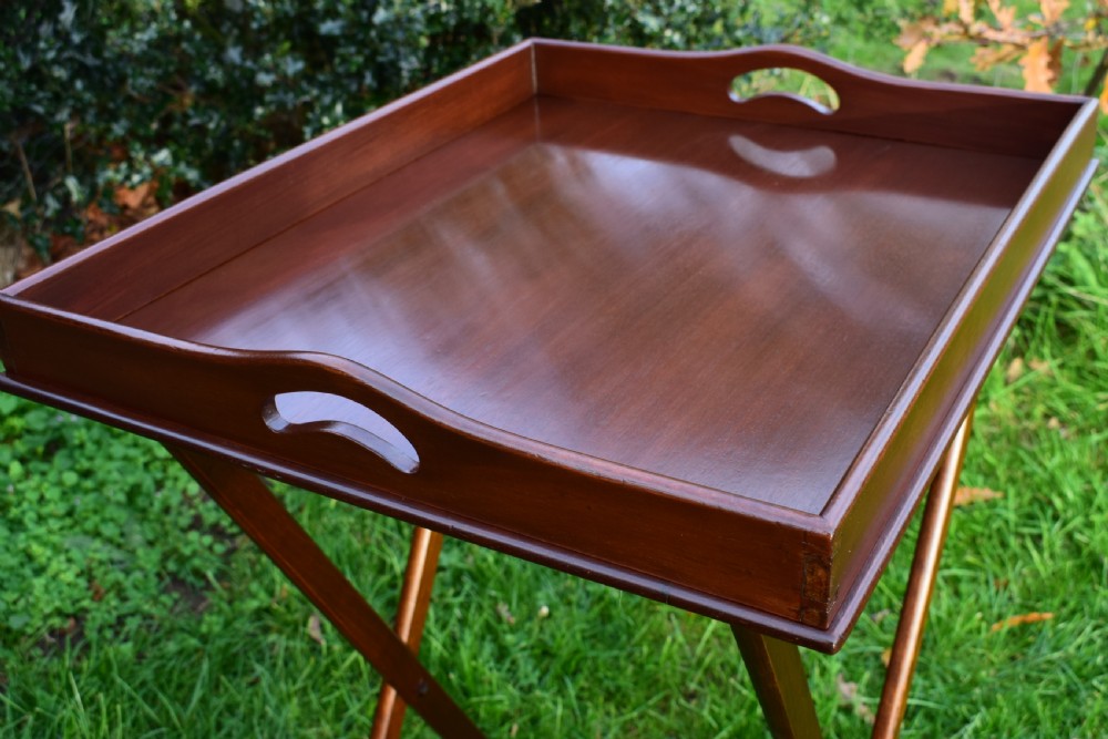 Antique Butlers Tray On Stand View VII