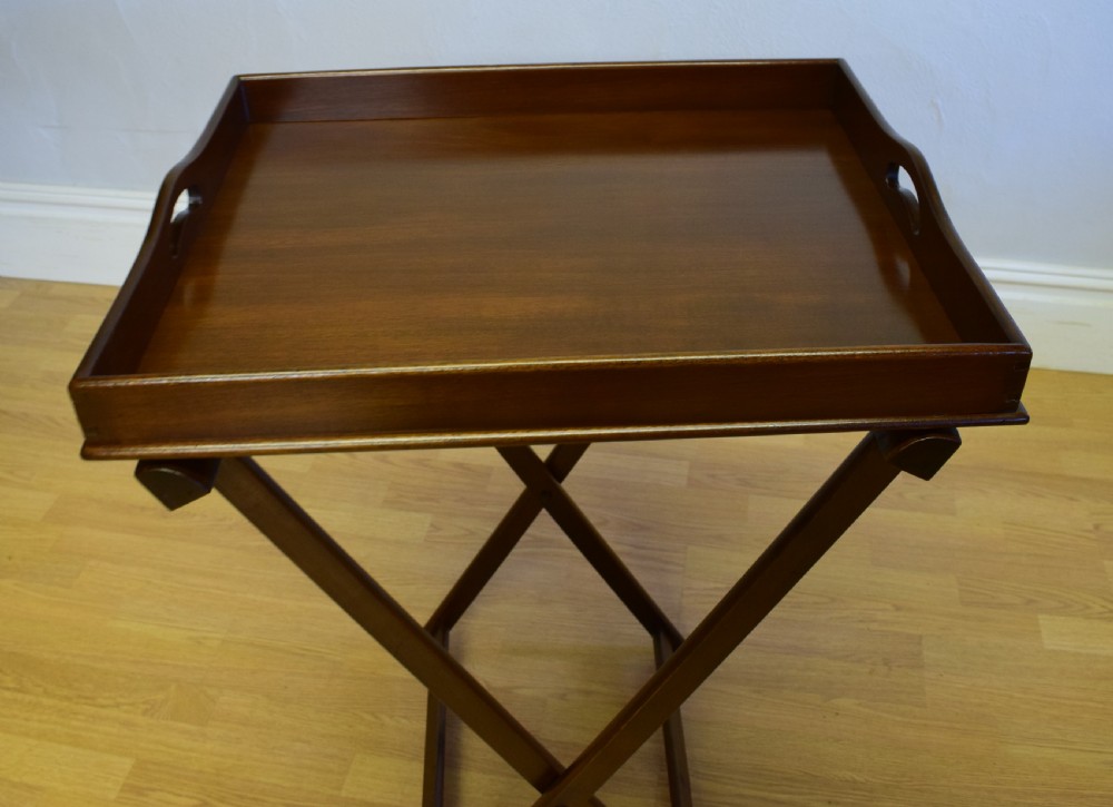 Antique Butlers Tray On Stand View XI