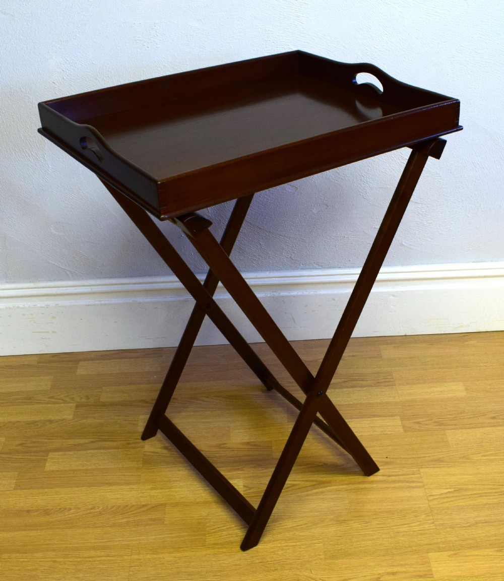 Antique Butlers Tray On Stand View XIII