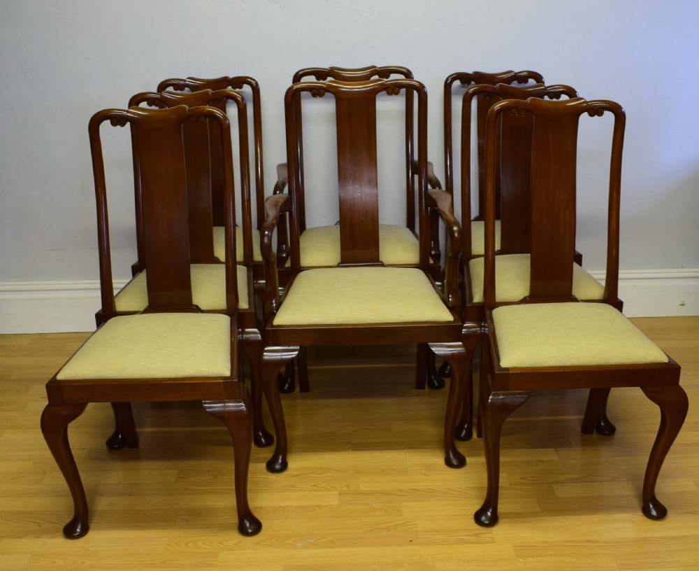  8 Queen Anne Style Dining Chairs (Circa 1890) View II