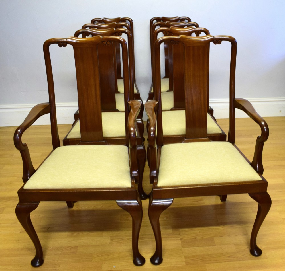  8 Queen Anne Style Dining Chairs (Circa 1890) View III