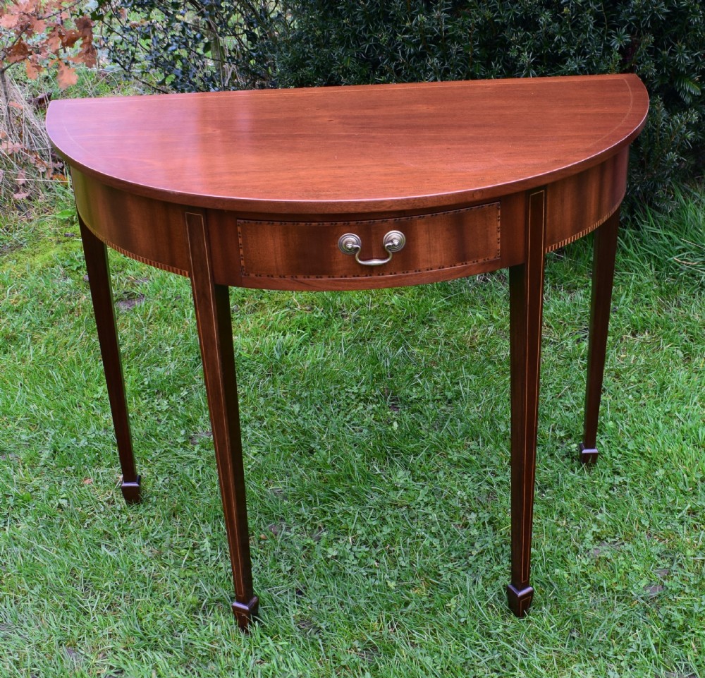 Edwardian Demi-Lune Table View XII