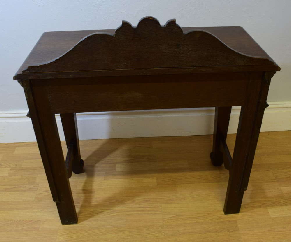 Antique Carved Oak Hall Table View VIII