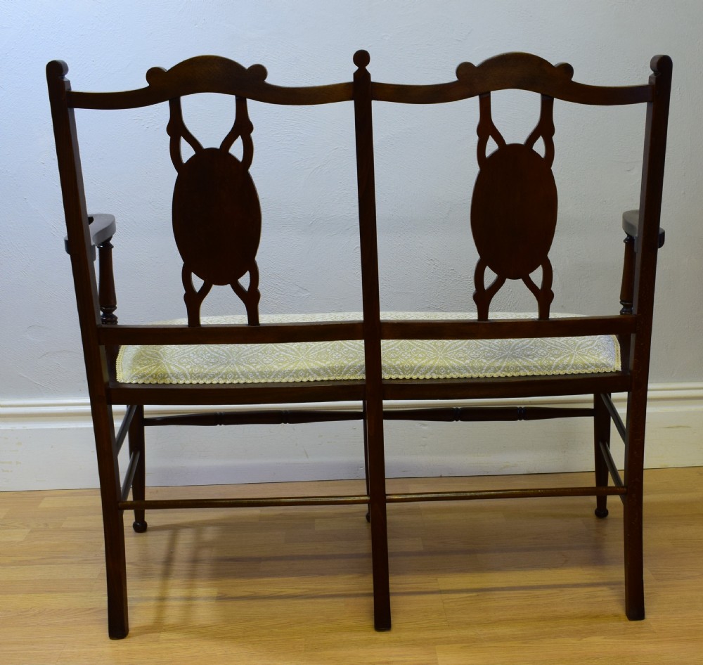 Antique Edwardian Inlaid Sofa View XI