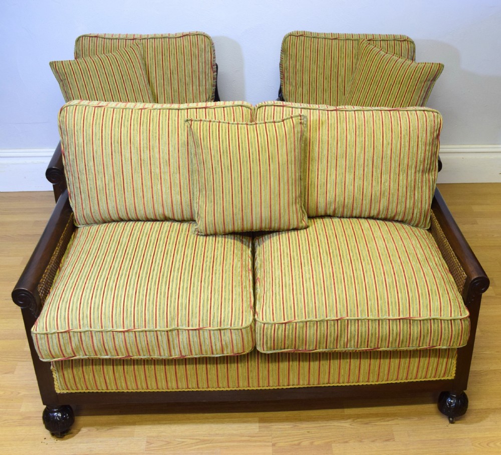 Antique Bergere 3 Piece Suite