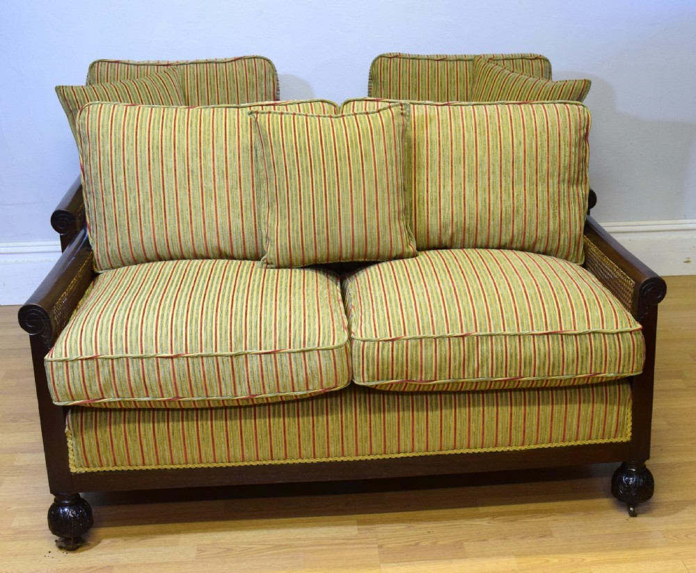 Antique Bergere 3 Piece Suite View III