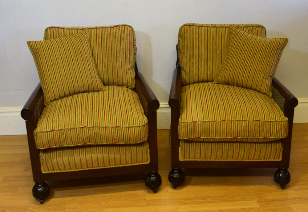 Antique Bergere 3 Piece Suite View V