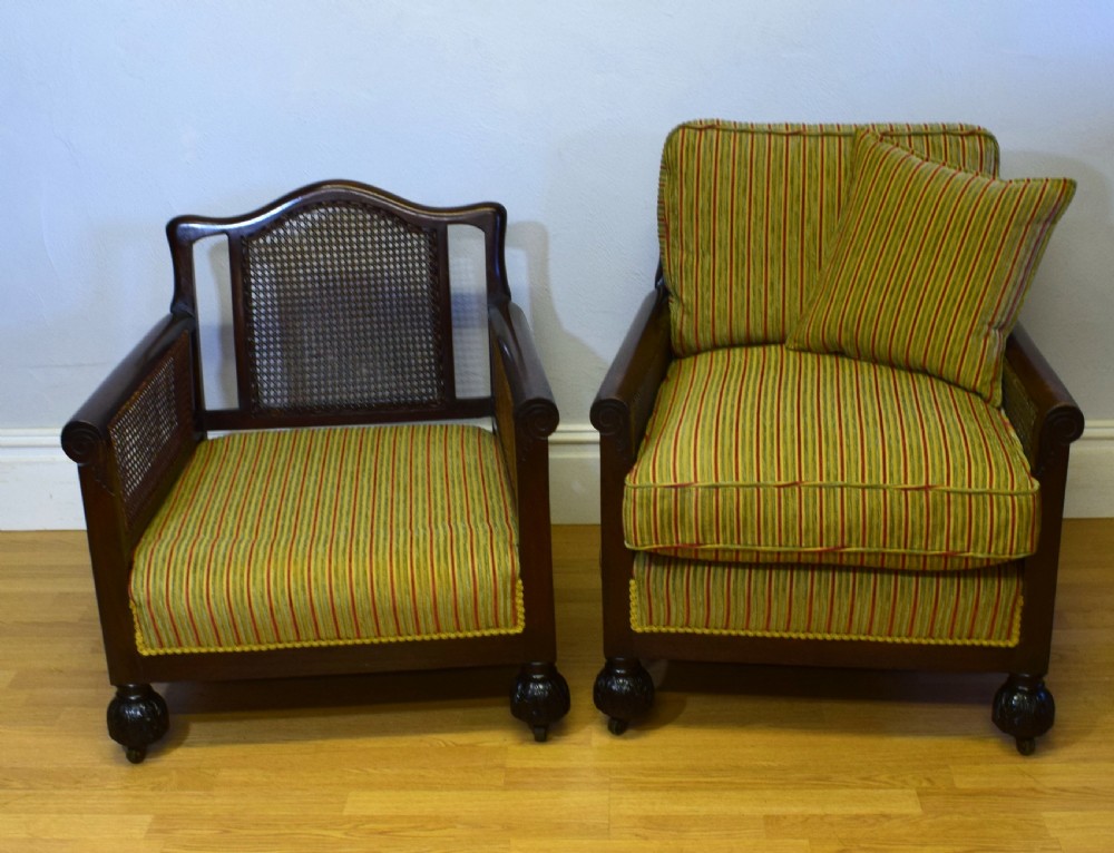 Antique Bergere 3 Piece Suite View VI