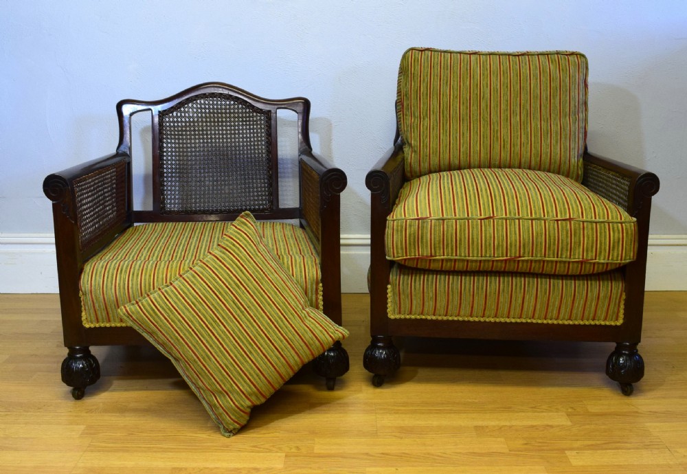 Antique Bergere 3 Piece Suite View VII