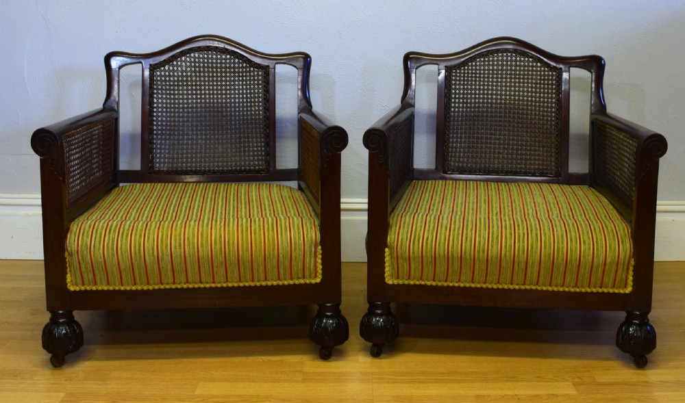 Antique Bergere 3 Piece Suite View VIII