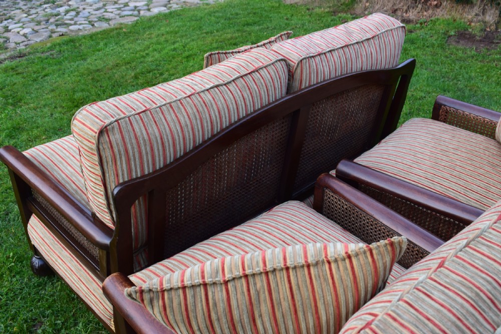 Antique Bergere 3 Piece Suite View XII