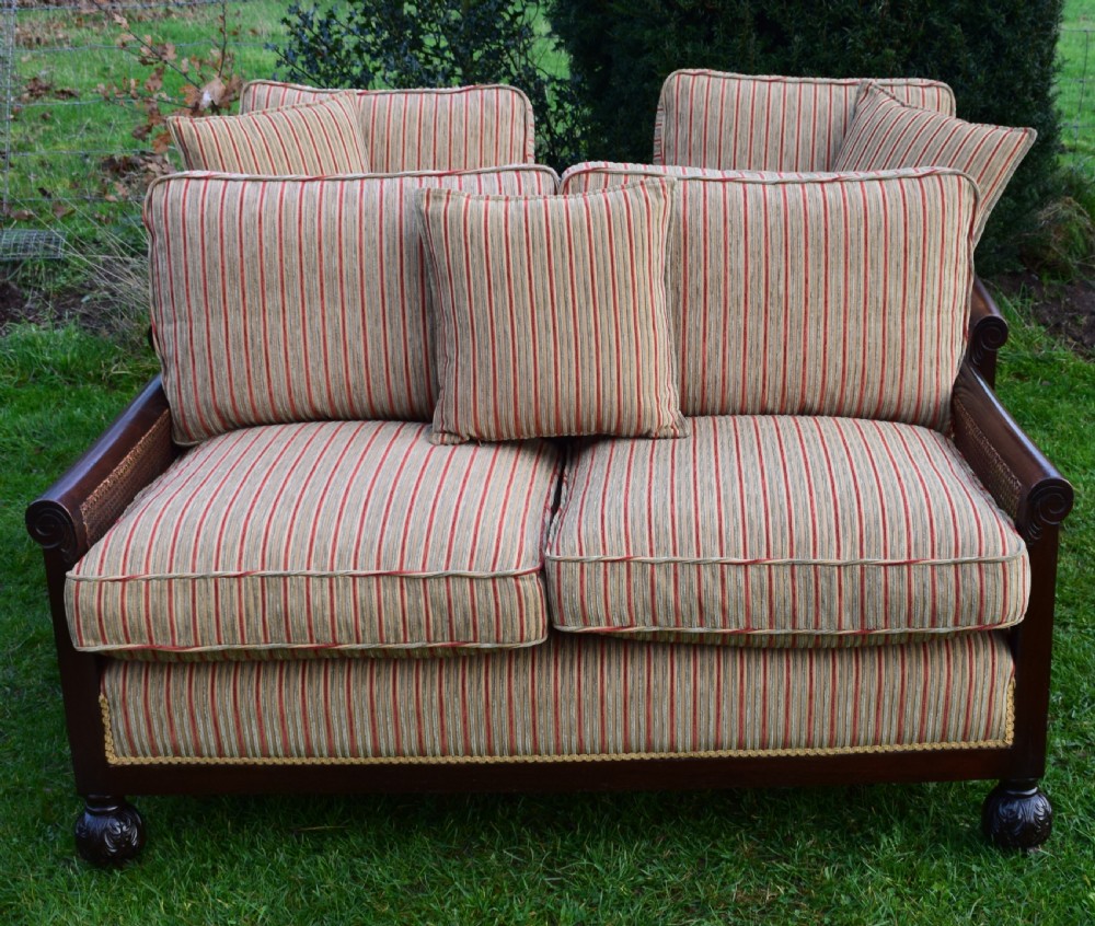Antique Bergere 3 Piece Suite View XIV