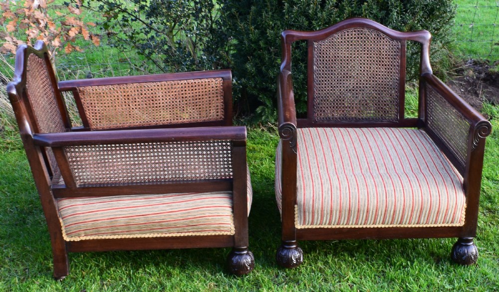 Antique Bergere 3 Piece Suite View XIX