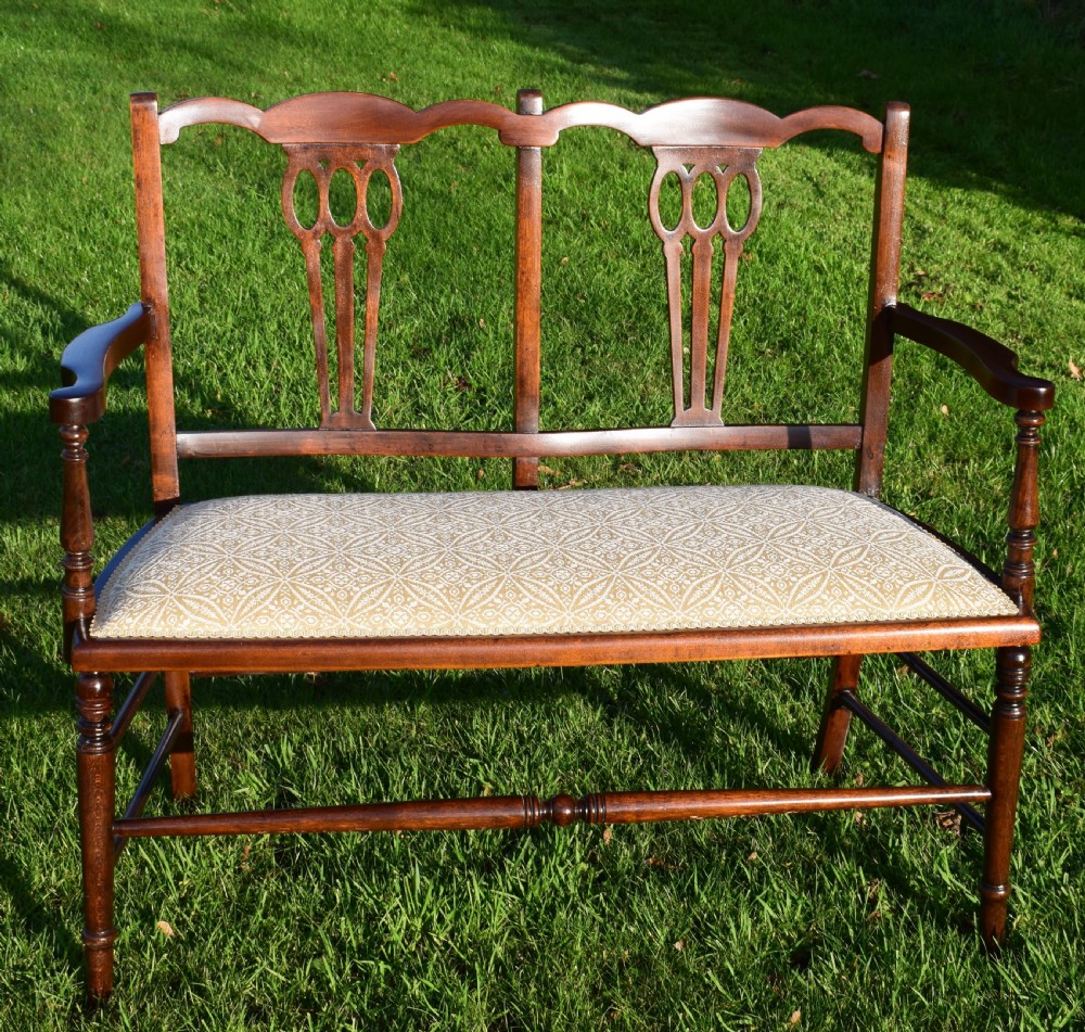 Antique Edwardian 2 Seater Couch View XIII