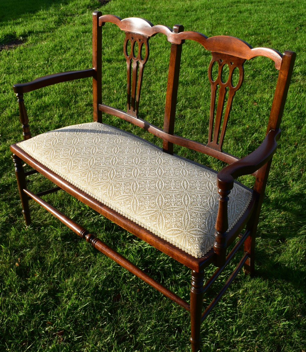 Antique Edwardian 2 Seater Couch View XVI